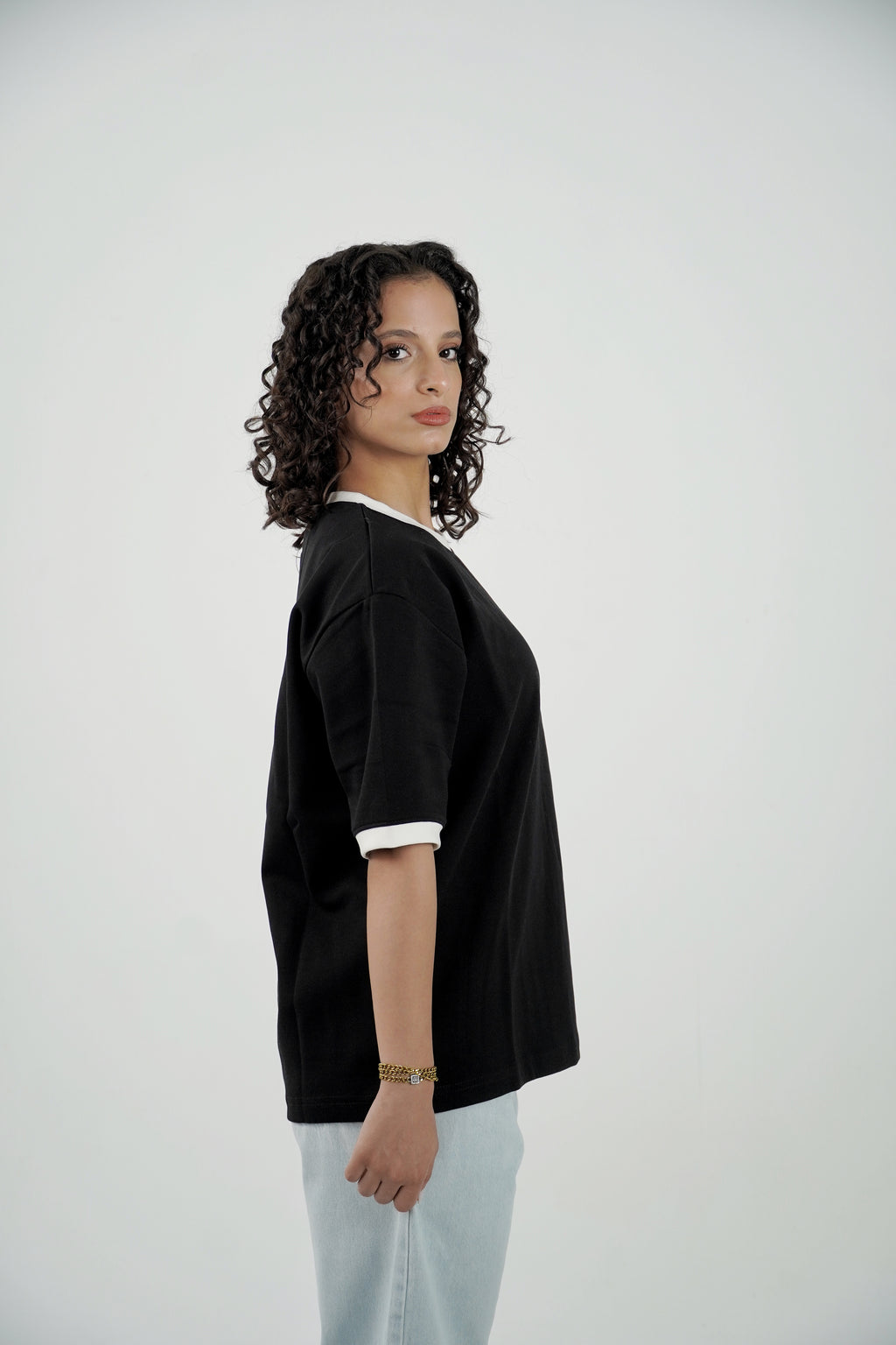 Zekra Black Ringer T-shirt