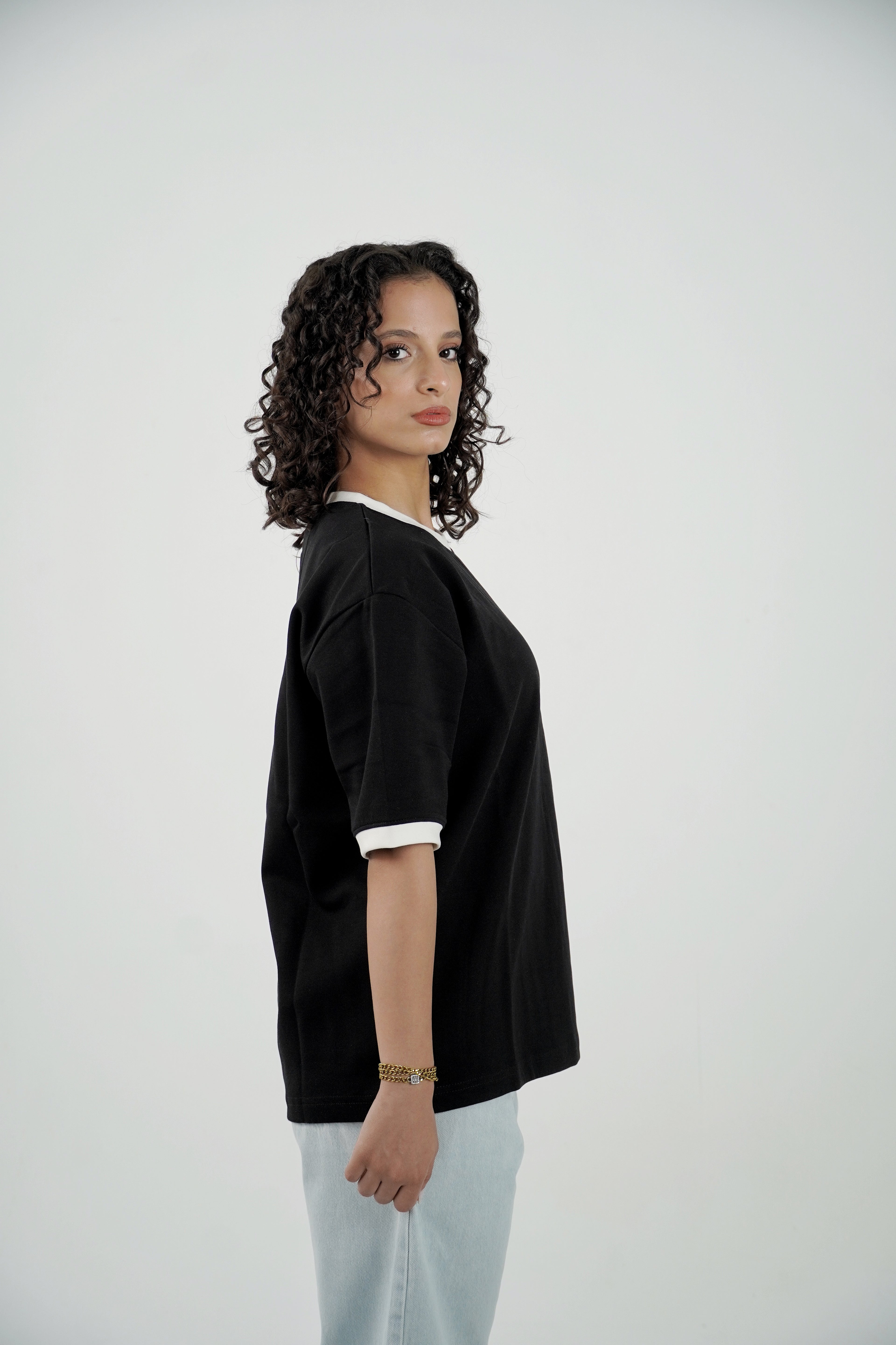 Zekra Black Ringer T-shirt