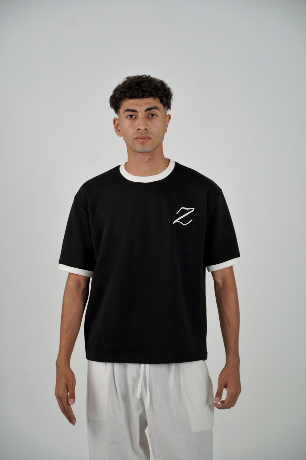Zekra Black Ringer T-shirt