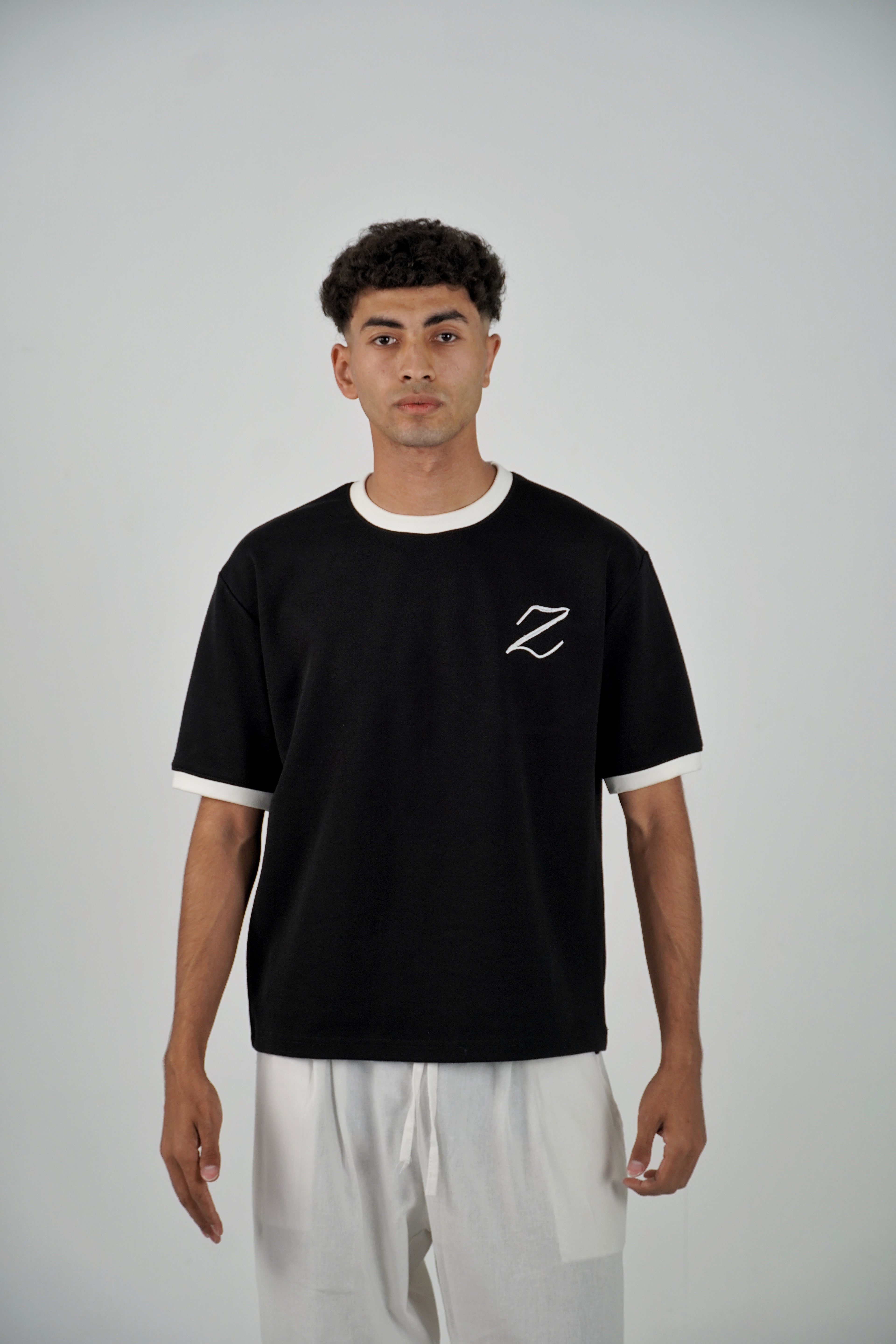 Zekra Black Ringer T-shirt