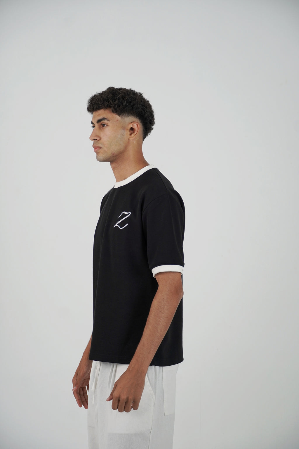 Zekra Black Ringer T-shirt
