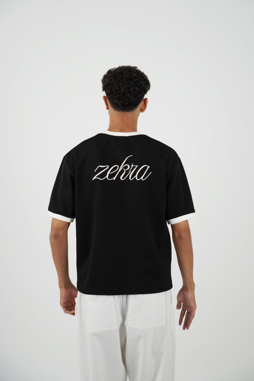 Zekra Black Ringer T-shirt