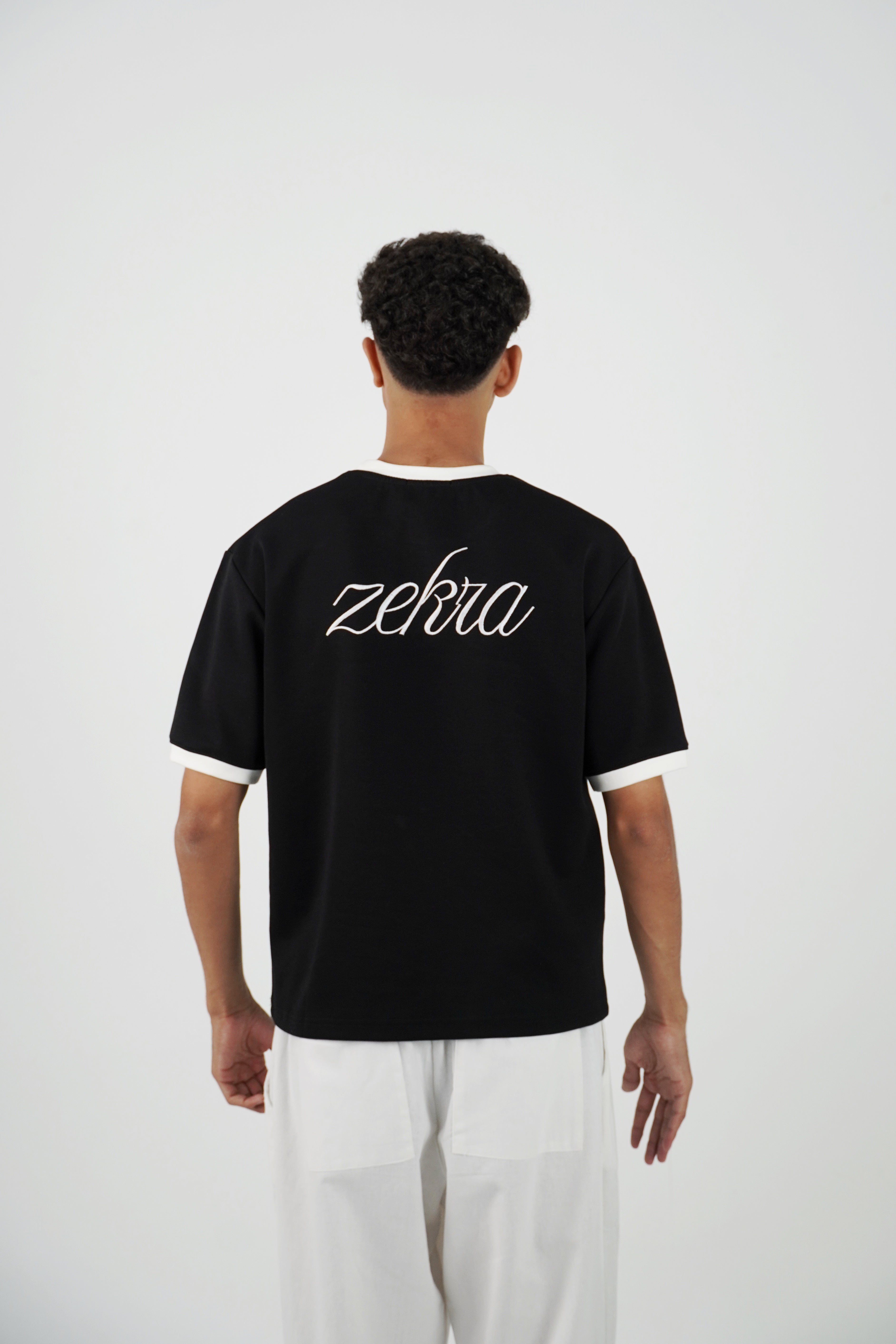Zekra Black Ringer T-shirt