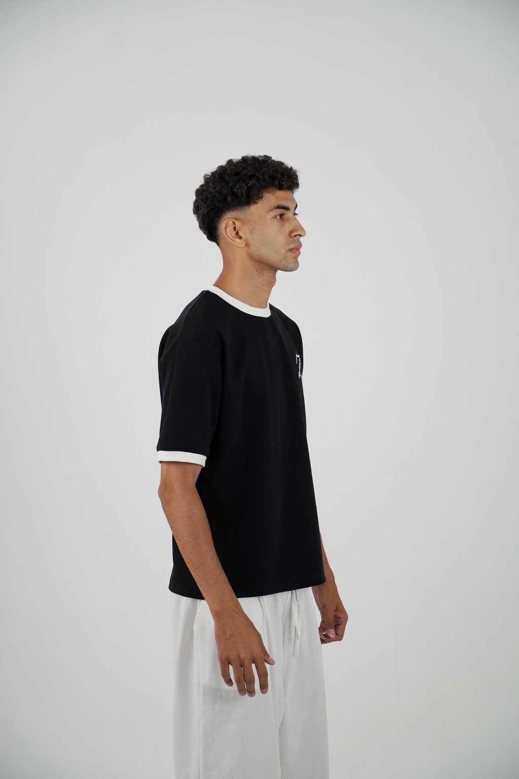 Zekra Black Ringer T-shirt